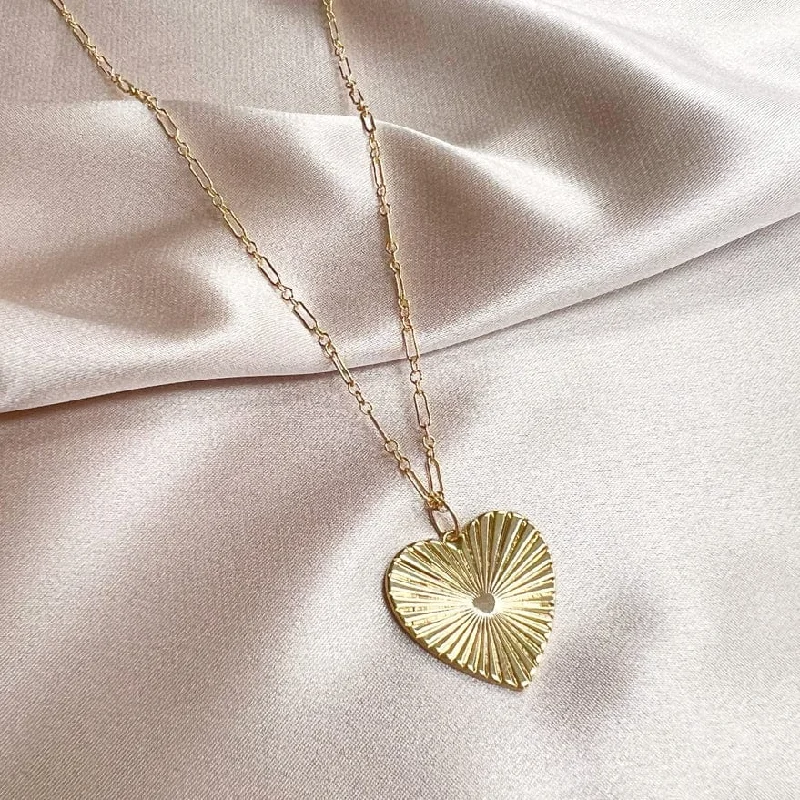 Elegant Chain Pendant Necklaces For Weddings-Soulmate Heart Necklace Gold Filled