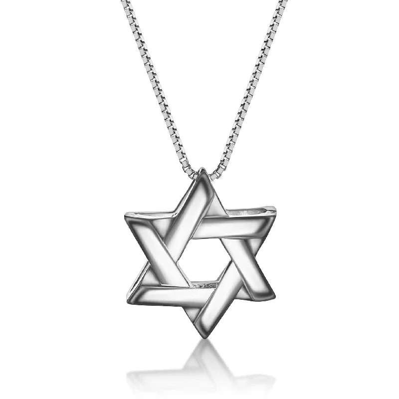 Colorful Gemstone Necklaces For Vibrant Looks-Lineal Star of David Necklace - 20"