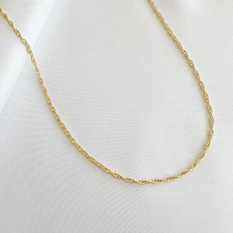 Classic Silver Pendant Necklaces For Formal Wear-East Coast Rope Layering Chain Necklace Gold Filled