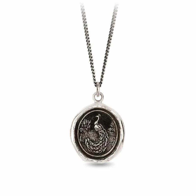 Elegant Pendant Necklaces For Formal Occasions-Peacock Talisman Necklace