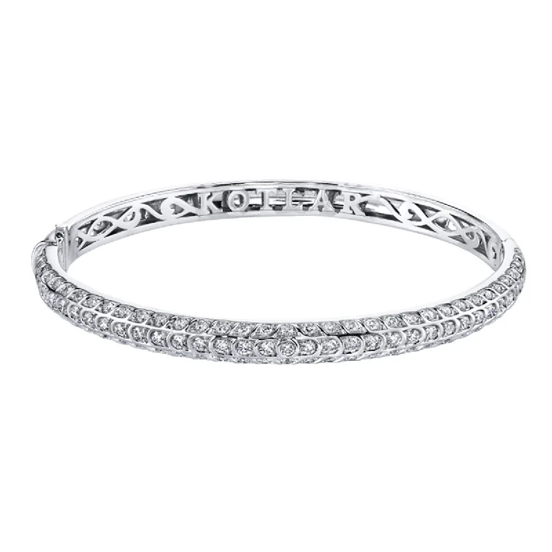 Bangles For Christmas Stockings-Halfway Artisan Pave Diamond Bangle