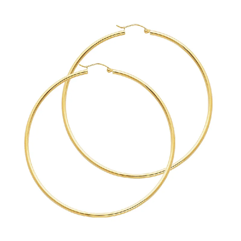 Chunky Hoop Earrings For Everyday Wear-14K Gold Hoop Earrings