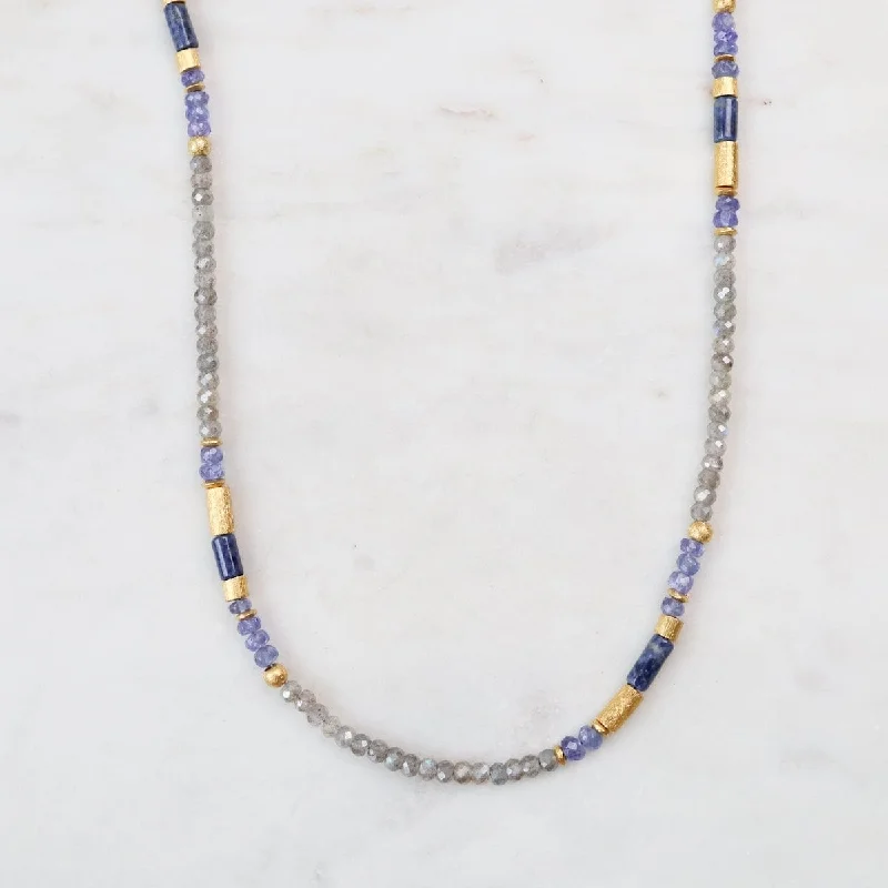 Fashionable Choker Necklaces For Summer-Labradorite Mix Necklace