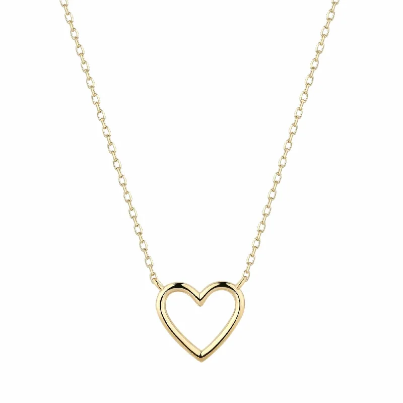 Statement Pendant Necklaces For Bold Style-Jane Open Heart Necklace