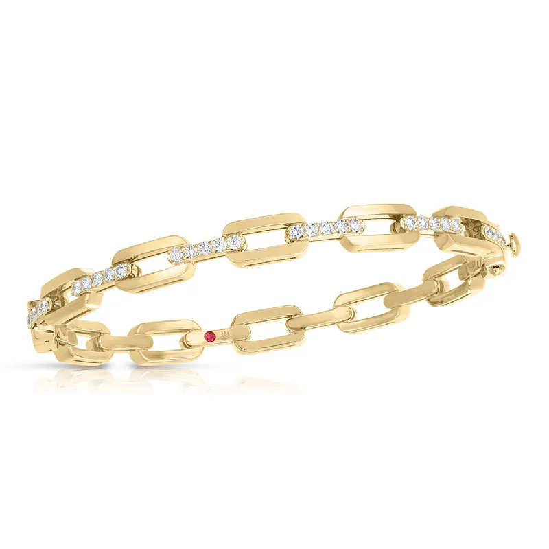 Bangles With Hollow Effects-18K Gold Navarra Oro Classic Diamond Bangle