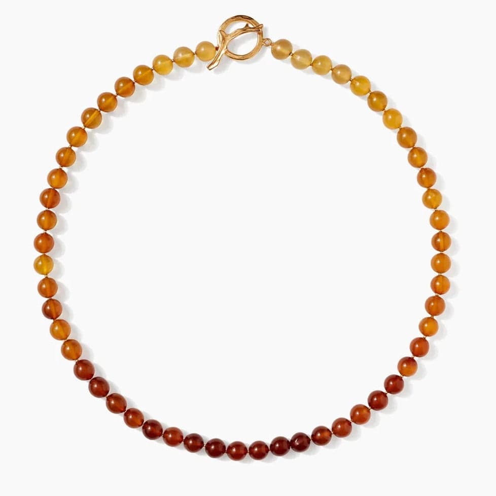 Crystal Necklaces For Sparkling Elegance-Carnelian Sun Necklace