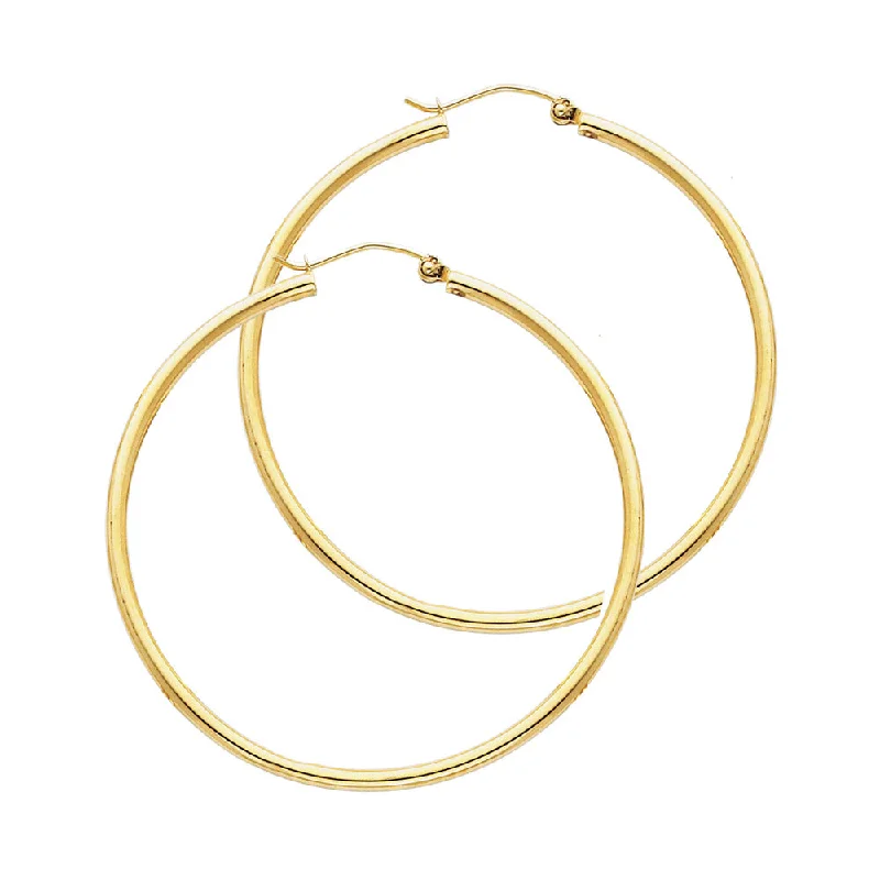 Trendy Resin Earrings For Creative Styles-14K Gold Hoop Earrings