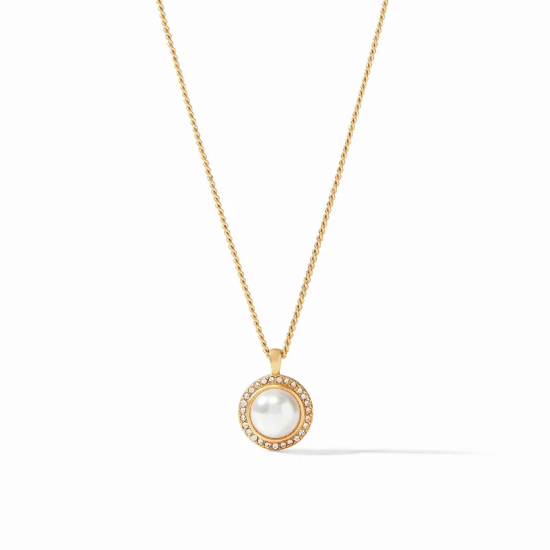 Custom Long Gold Necklaces For Unique Gifts-Odette Pearl Solitaire Necklace