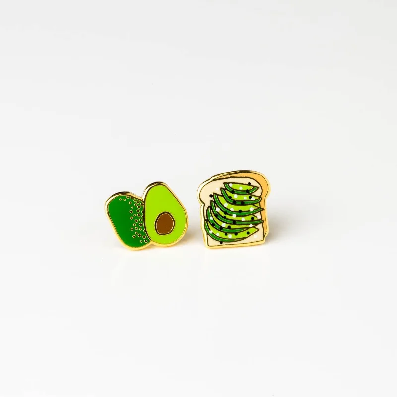 Sleek Gold Earrings For Classy Looks-Avocado Toast Earrings