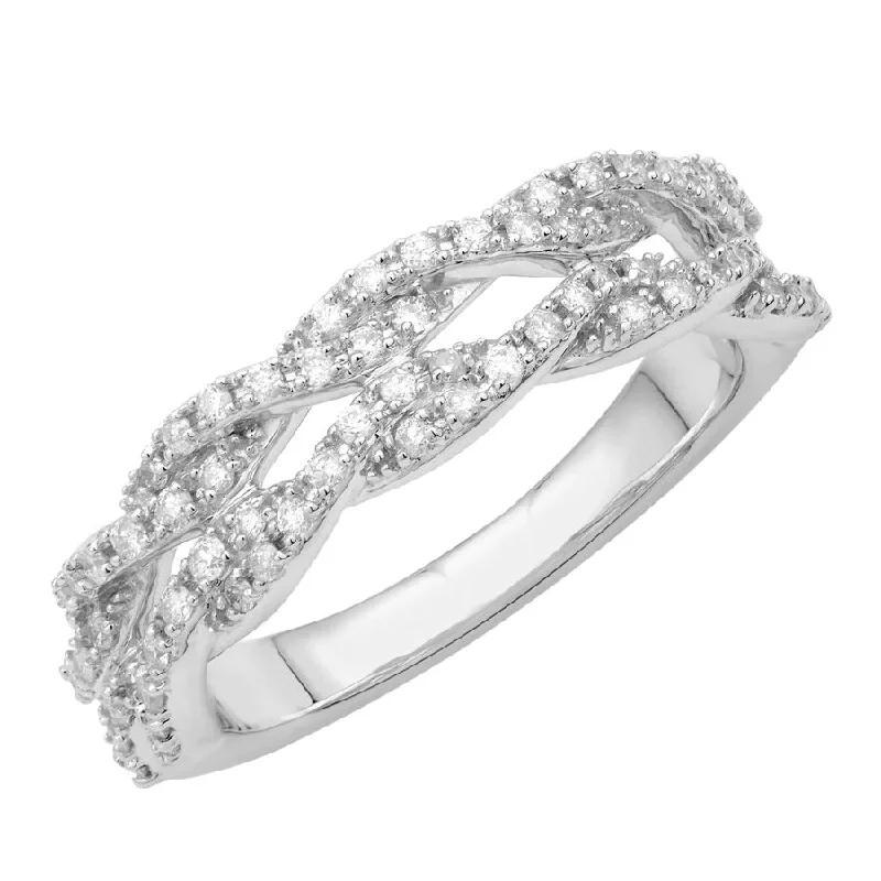 Vintage-Inspired Rings For Bold Brides-Diamond Rope Ring (14K)