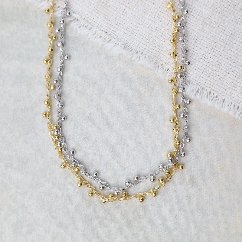 Birthstone Necklaces For Personalized Gifts-Sterling Silver & Yellow Gold Plated Lokelani Necklace