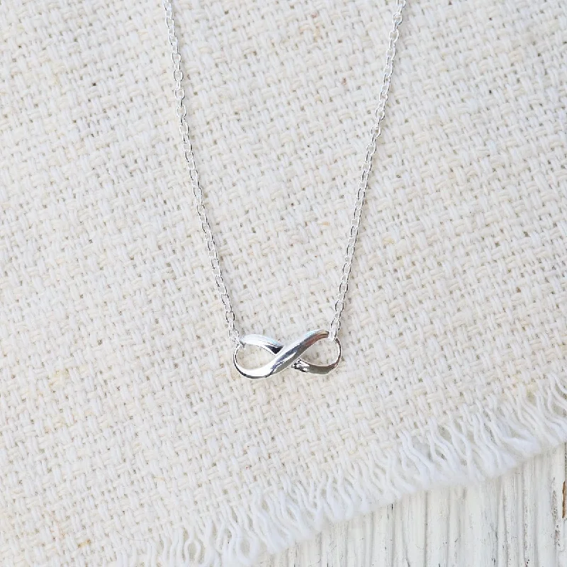 Simple Name Necklace For Personalized Jewelry-Sterling Silver Infinity Symbol Necklace