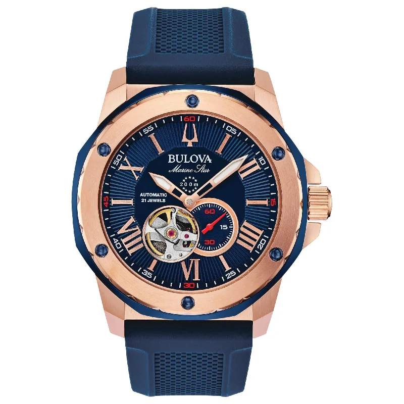 Watches With Dark Hues-Bulova Marine Star Watch