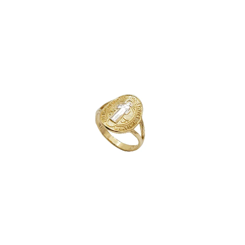 Bold Vintage Rings For Retro Lovers-Saint Benedict Ring (14K)