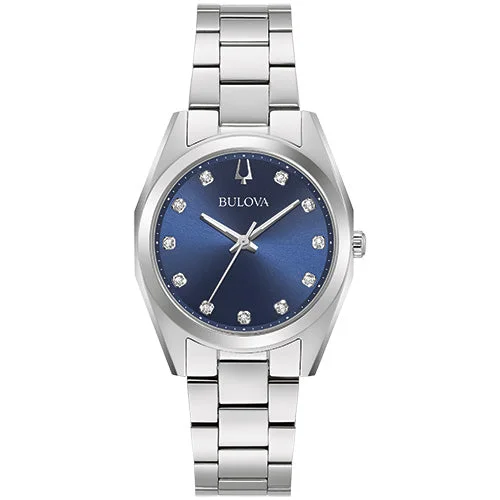 Watches With Classic Designs-Bulova  Surveyor Ladies Stainless Steel