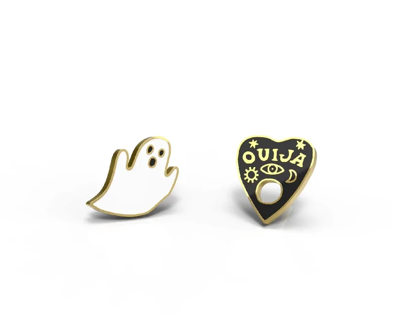 Custom Pearl Earrings For Personalized Gifts-Ghost & Ouija Earrings