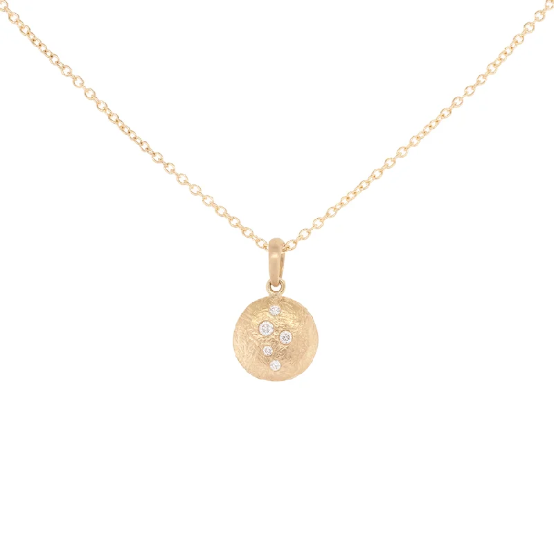 Elegant Chain Necklaces For Minimalist Style-Medium 'Boulder' Dancing Diamond Disc Necklace