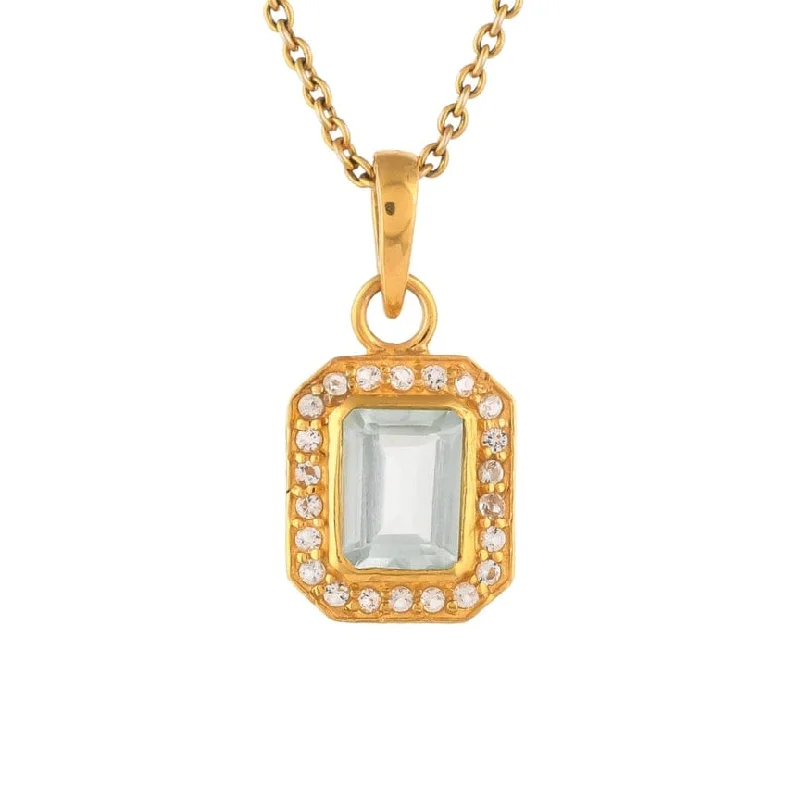 Custom Crystal Pendant Necklaces For Unique Designs-Classic Topaz Pendant Necklace