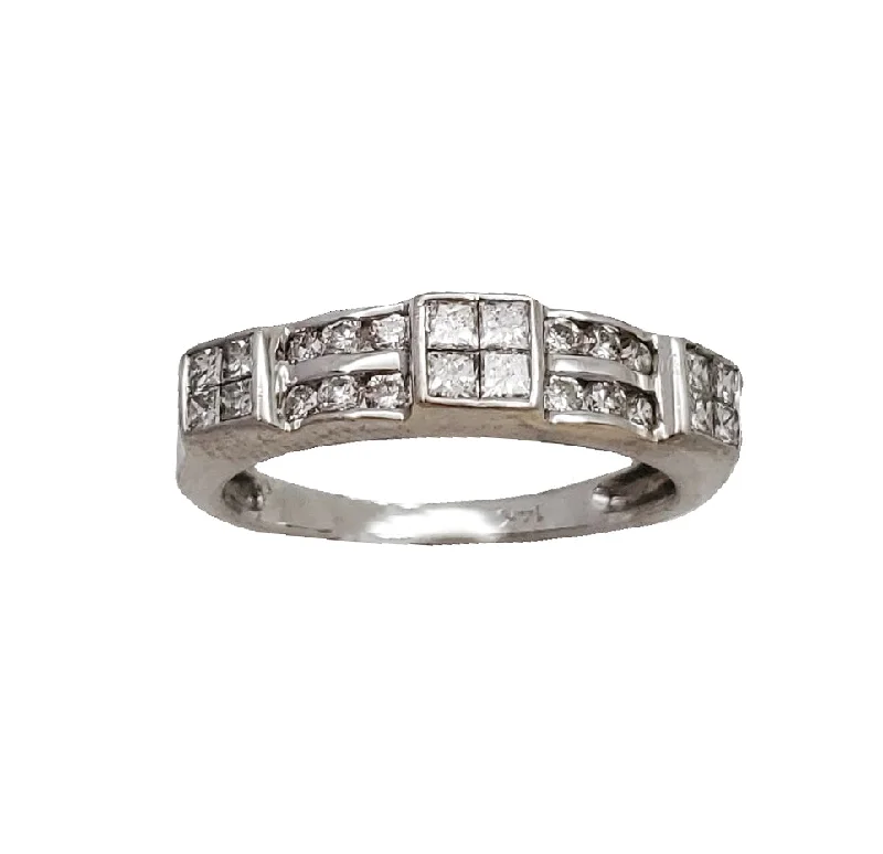 Custom Stackable Rings For Fashion Lovers-Diamond Princess Cut Ring 14K)