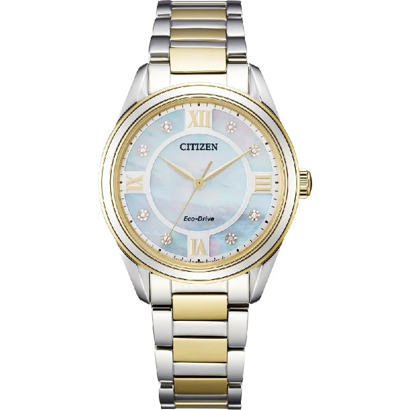 Watches For Christmas Gifts-CITIZEN Eco-Drive Dress/Classic Eco Arezzo Ladies Stainless Steel