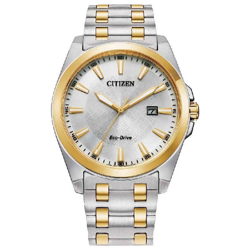 Watches With Round Designs-CITIZEN Eco-Drive Dress/Classic Eco Peyten Mens Stainless Steel