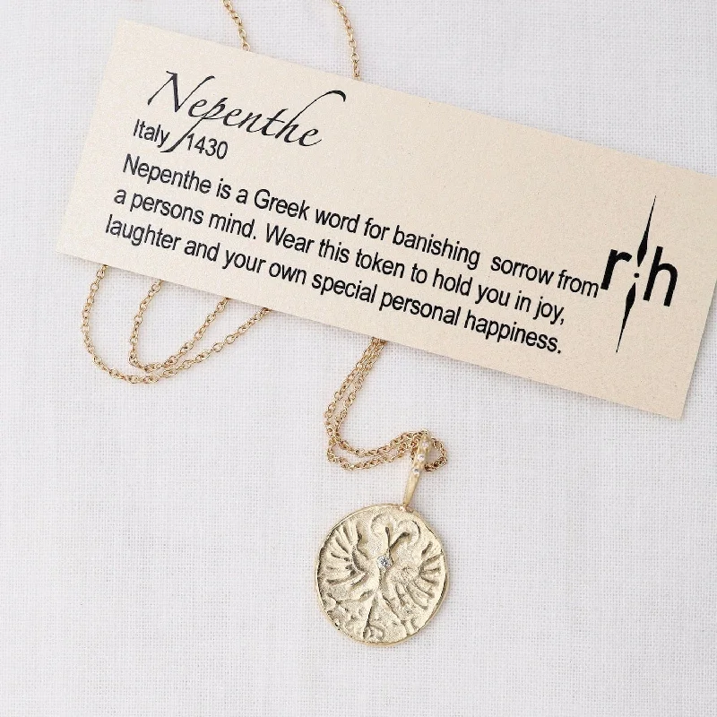 Custom Birthstone Necklaces For Thoughtful Gifts-Nepenthe Artifact 14k Gold Necklace