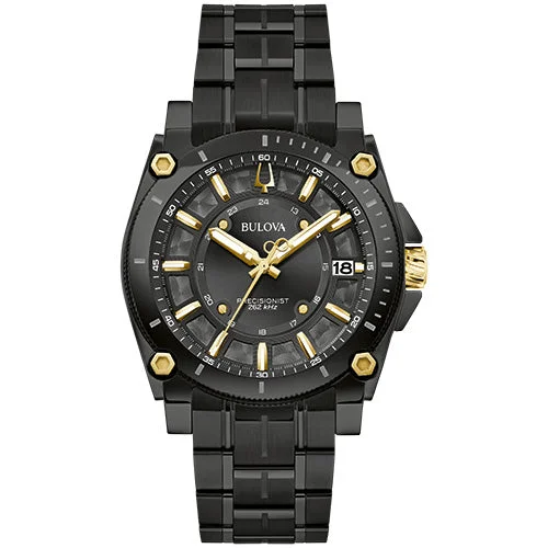 Watches With Open Design-Bulova Luxury Mens Stainless Steel