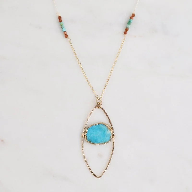 Colorful Resin Necklaces For Playful Looks-Turquoise Lagoon Necklace