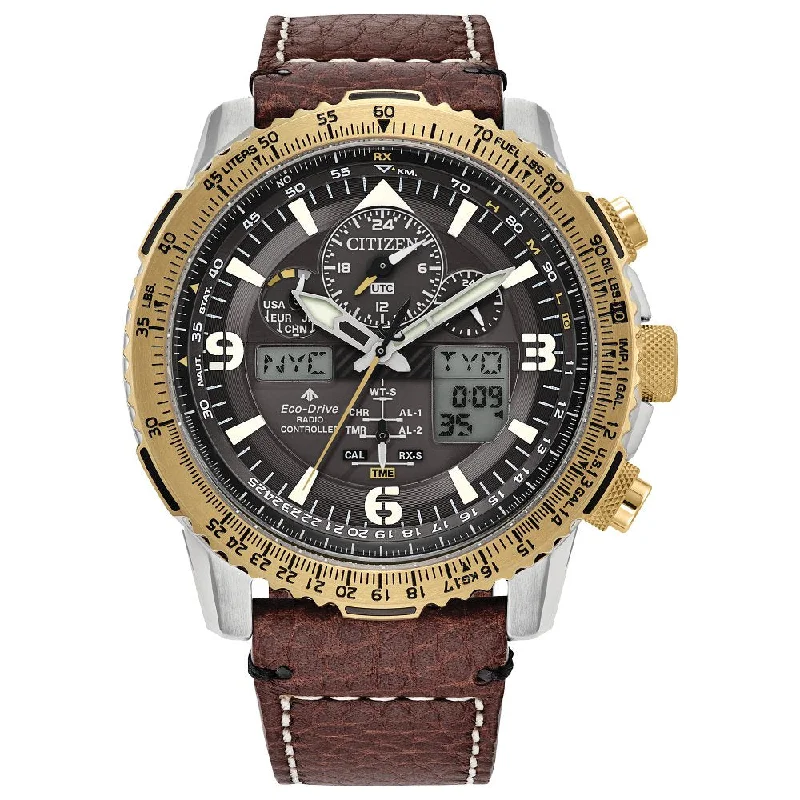 Watches With Zigzag Patterns-CITIZEN Eco-Drive Promaster Eco Skyhawk Mens Stainless Steel