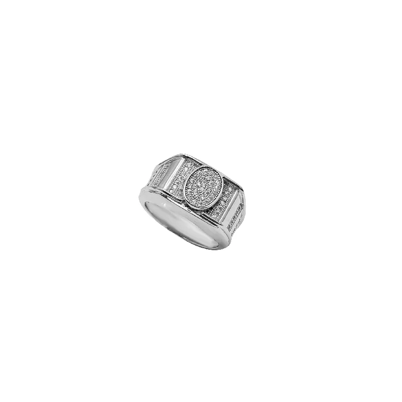 Customizable Couple Rings For Romantic Gifts-Square Cubic Zirconia Ring (Silver)