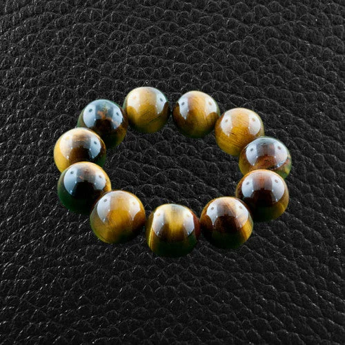 Bracelets For Classy Occasions-Tiger's Eye Bead Bracelet