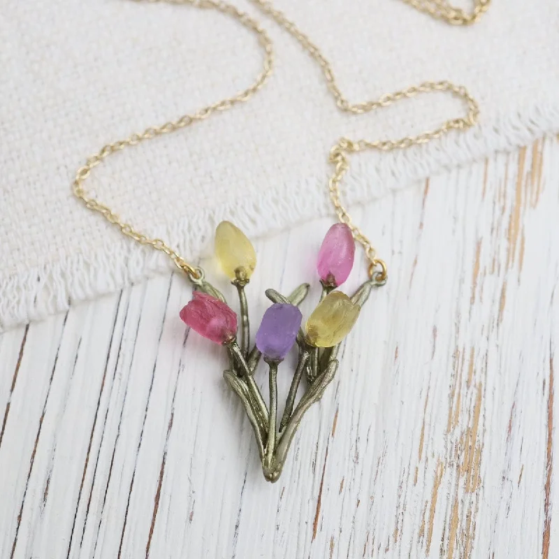 Elegant Pendant Necklaces For Formal Occasions-Tulip Pendant Necklace