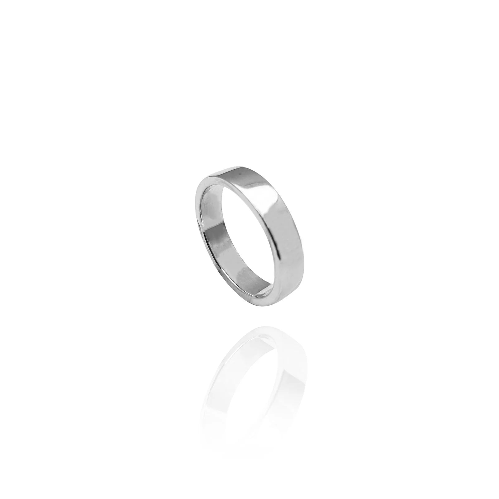 Custom Titanium Rings For Bold Fashion-Plain Wedding Band (14K)