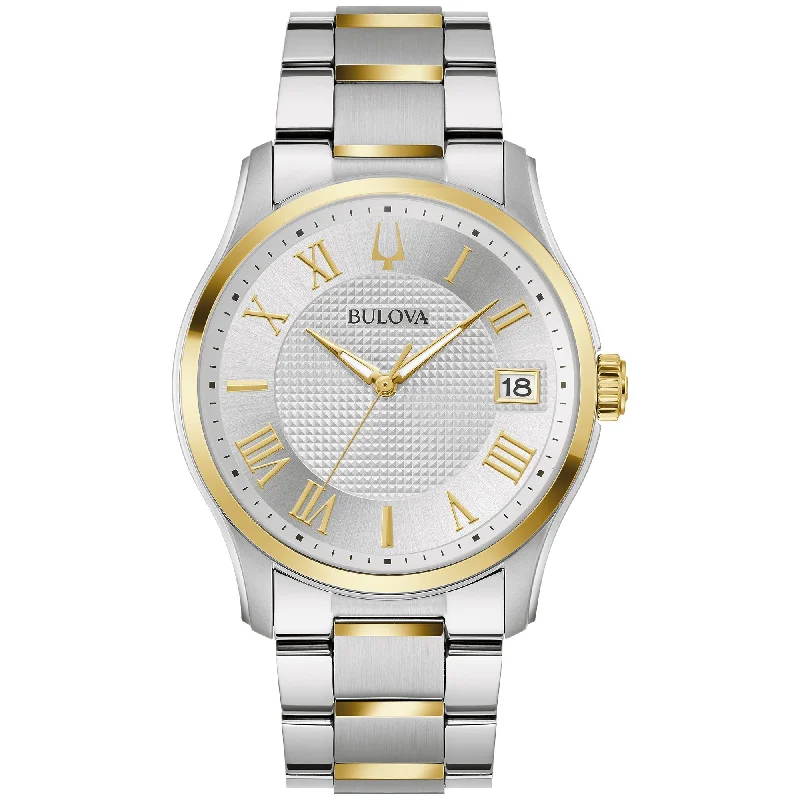 Watches With Adjustable Bands-Bulova Dress/Classic Classic Mens Watch Stainless Steel