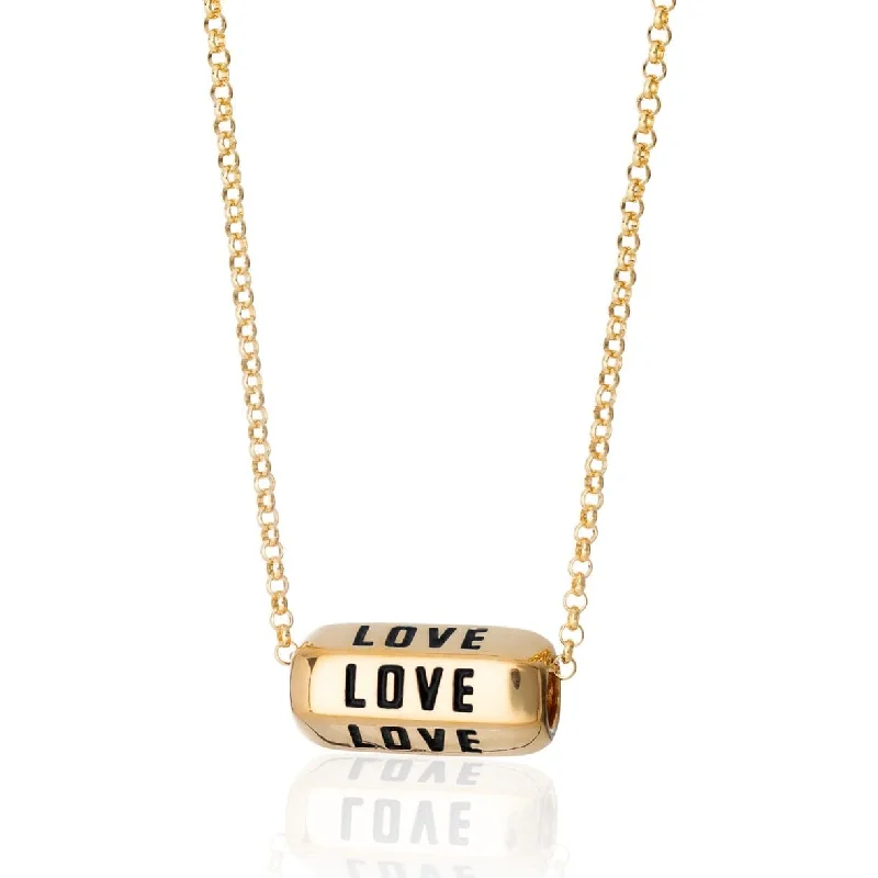 Elegant Bead Necklaces For Trendy Looks-Love is All Around Necklace in Black