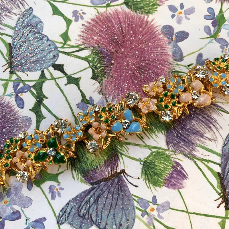 Bracelets In Minimalist Style-multicoloured floral enamel bracelet by Sardi