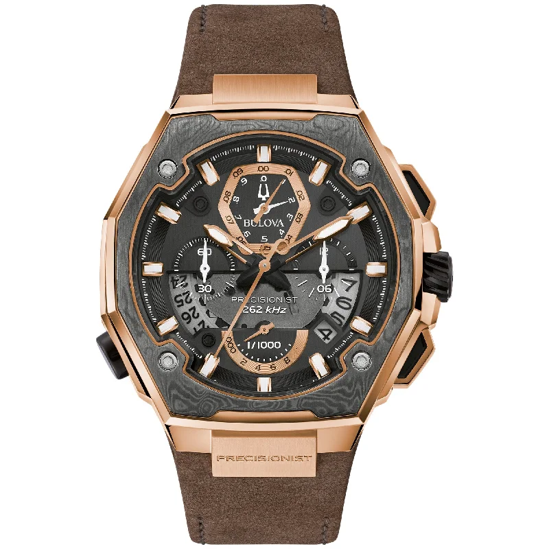 Watches With Vibrant Hues-Bulova Proprietary Precisionist Mens Watch Stainless Steel