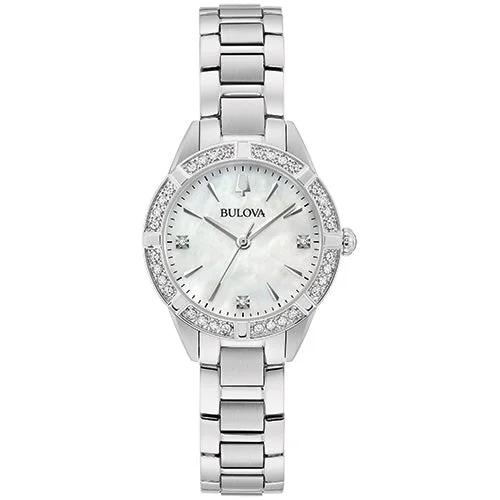 Watches With Heart Patterns-Bulova Dress/Classic Bul Ladies Stainless Steel