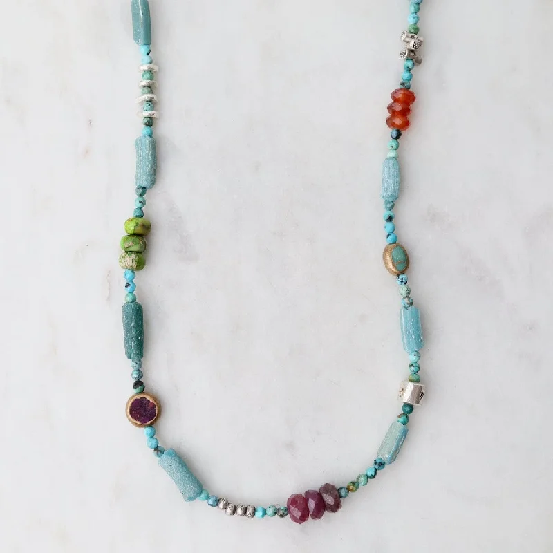 Stunning Long Beaded Necklaces For Fashionistas-Roman Glass Jolly Rancher Necklace