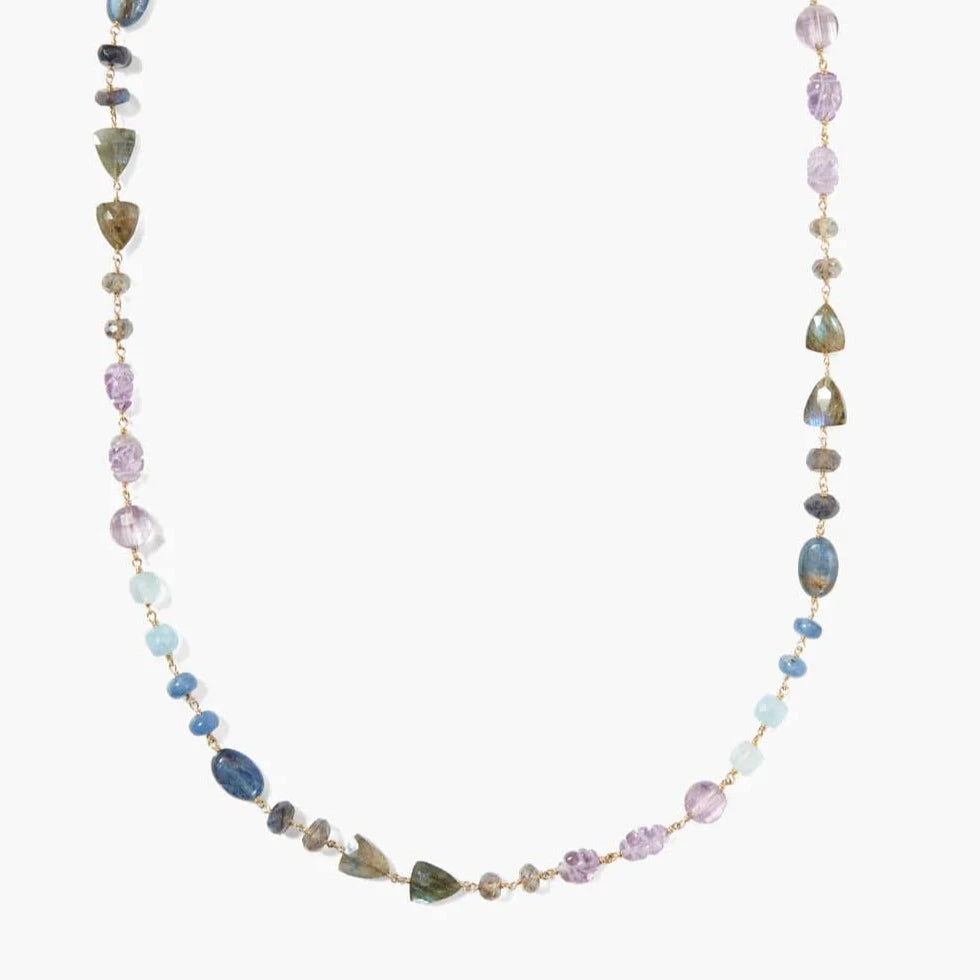 Layered Gold Chain Necklaces For Luxury Look-Maeve Necklace Blue Mix