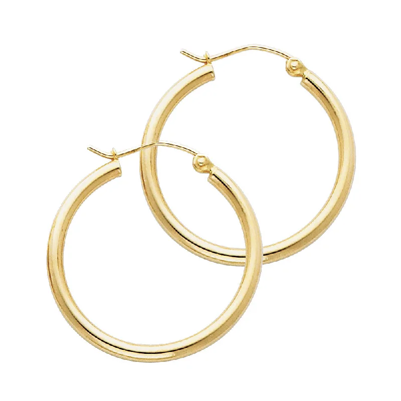 Dangle Earrings For Wedding Occasions-14K Gold Hoop Earrings