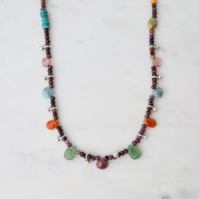 Custom Crystal Pendant Necklaces For Unique Designs-Briolette Ruby Necklace