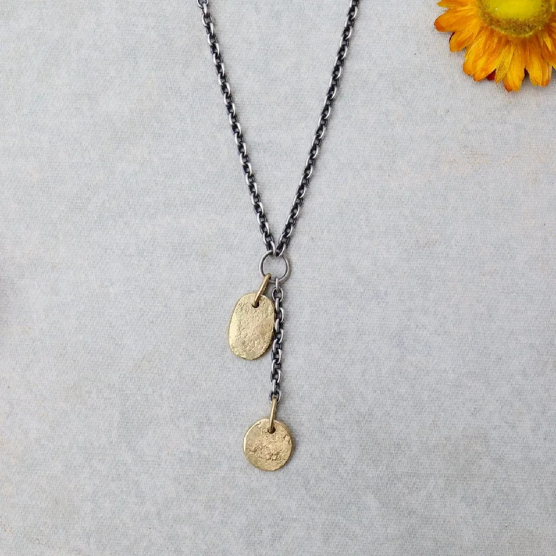 Trendy Long Chain Necklaces For Casual Wear-18k Gold Mini Medallions Necklace