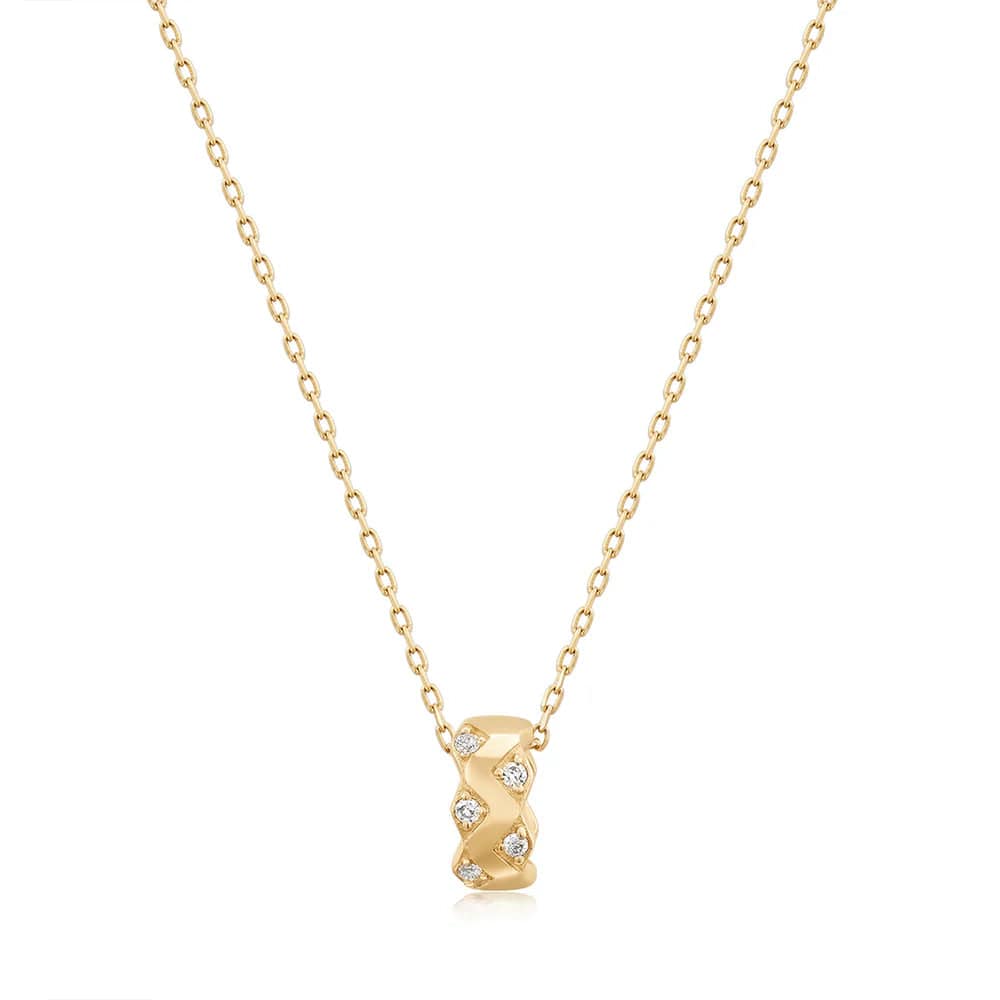 Beautiful Gold Bar Necklaces For Simple Glam-Hazel Lab Grown Diamond Ring Necklace