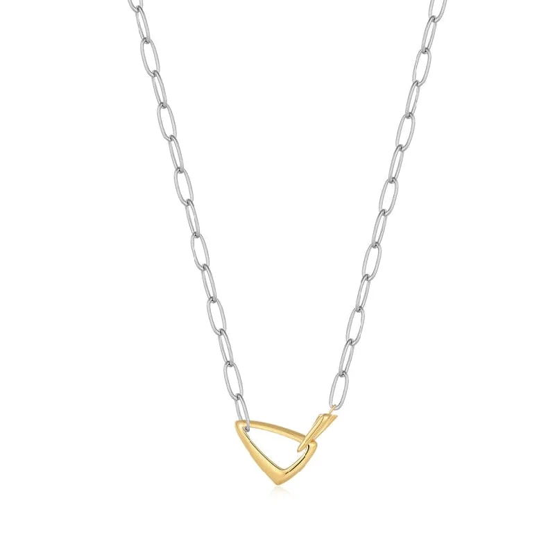 Fashionable Rope Necklaces For Casual Look-Silver Arrow Link Chunky Chain Necklace