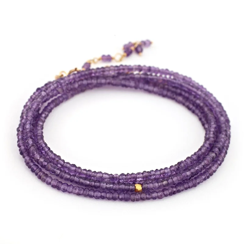 Unique Leaf Pendant Necklaces For Nature Lovers-Amethyst Wrap Bracelet & Necklace