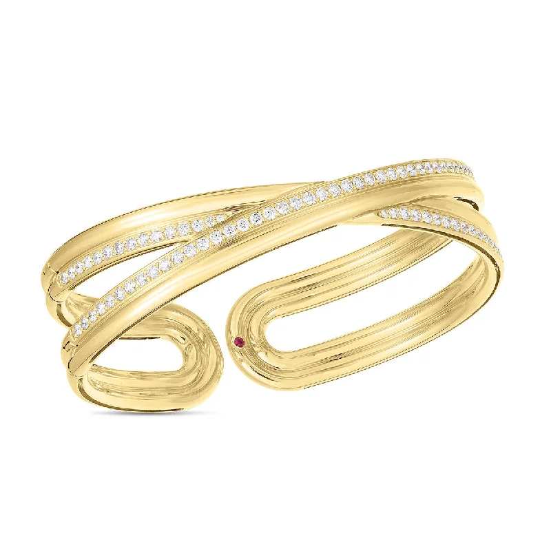 Bangles For New Year’s Eve-18K Gold Cialoma Diamond Bangle