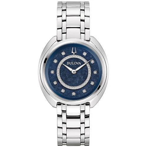 Watches For Party Fashion-Bulova  Duality Ladies Stainless Steel