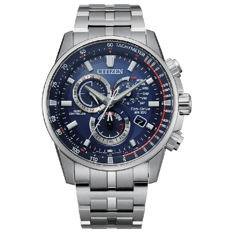 Watches For Vintage Lovers-CITIZEN Eco-Drive Sport Luxury PCAT Mens Stainless Steel