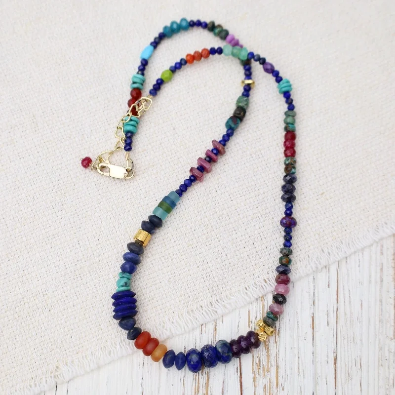 Trendy Tassel Necklaces For Casual Wear-Queen of the Nile Necklace in Lapis